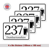 Custom Cat Design Wheelie Bin Stickers
