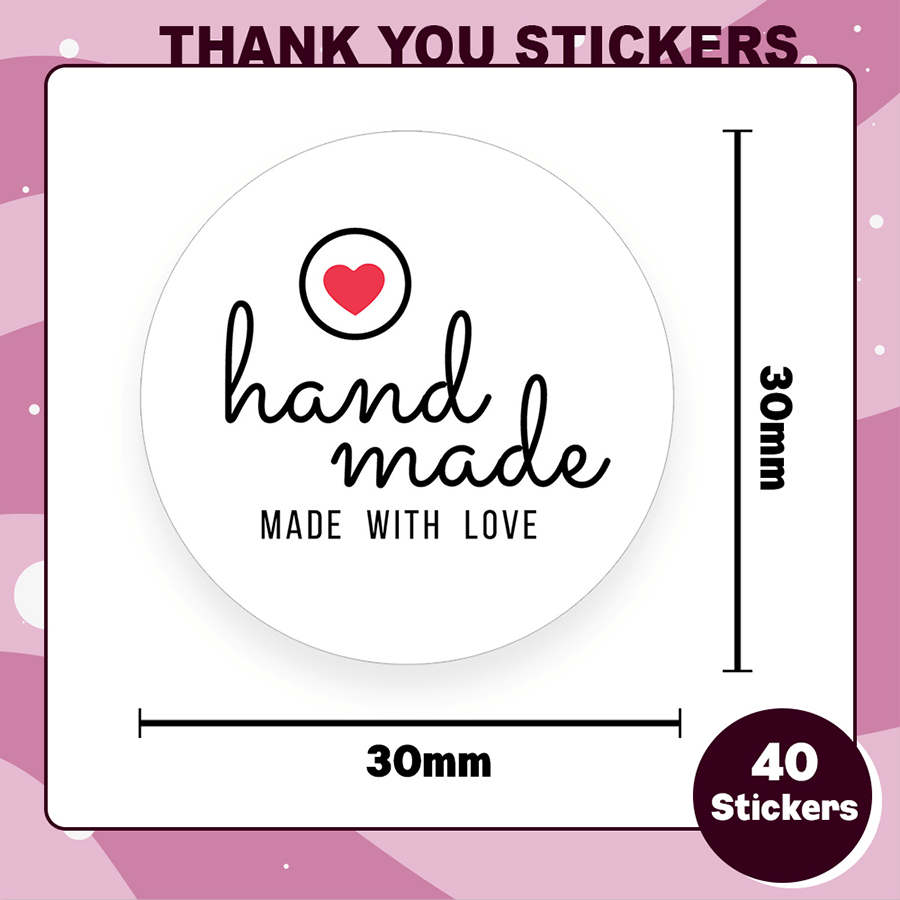 Handmade with Love Stickers