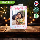 Personalised mum photo card blank inside