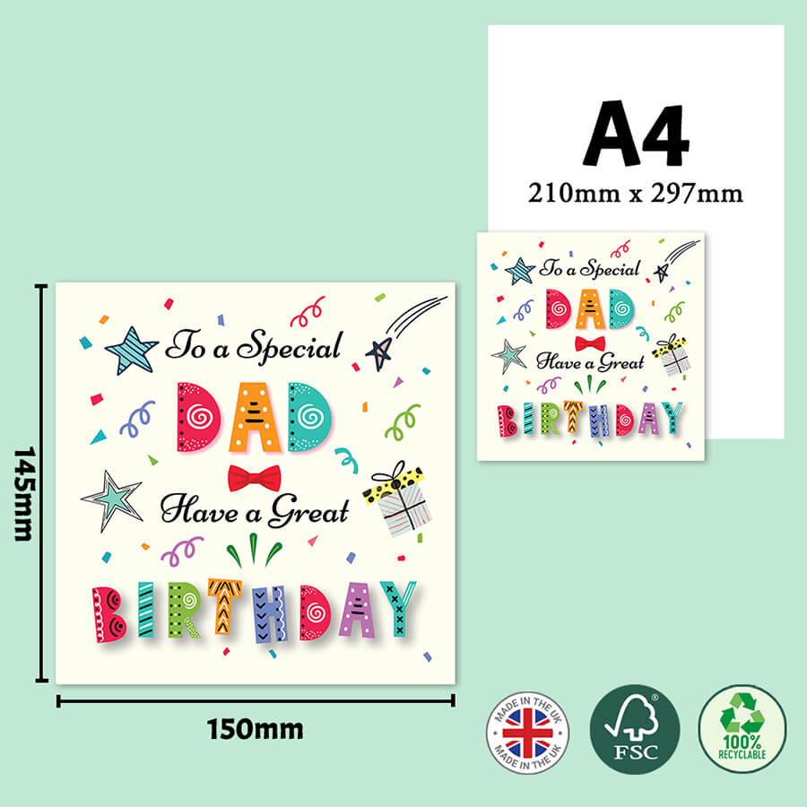 Colorful Text Birthday Greeting Card