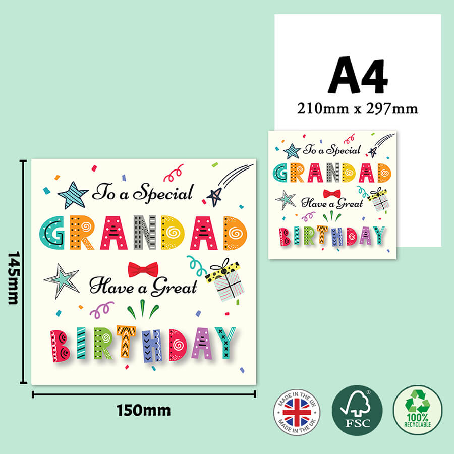 Colorful Text Birthday Greeting Card