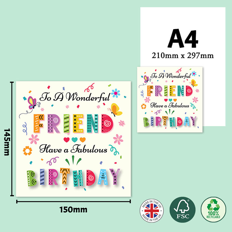 Colorful Text Birthday Greeting Card