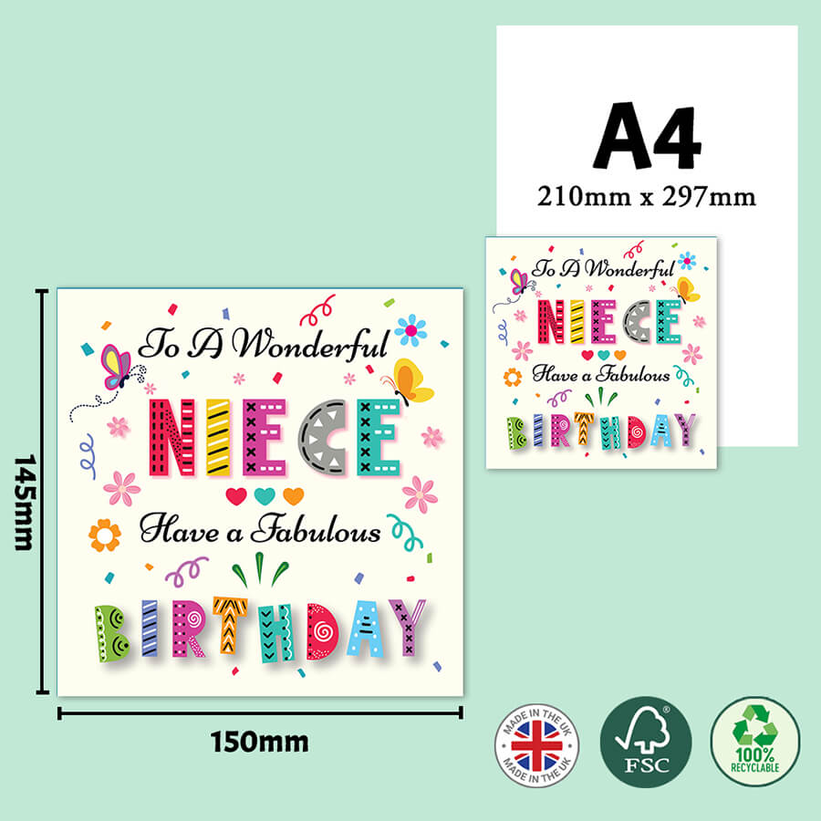Colorful Text Birthday Greeting Card