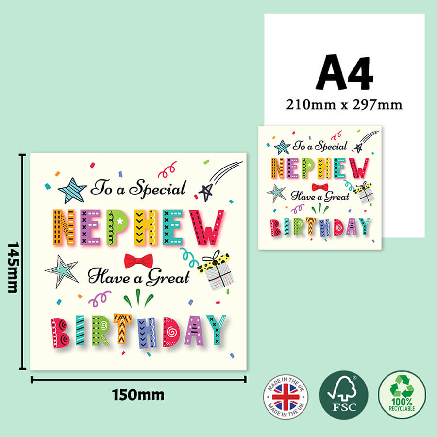 Colorful Text Birthday Greeting Card