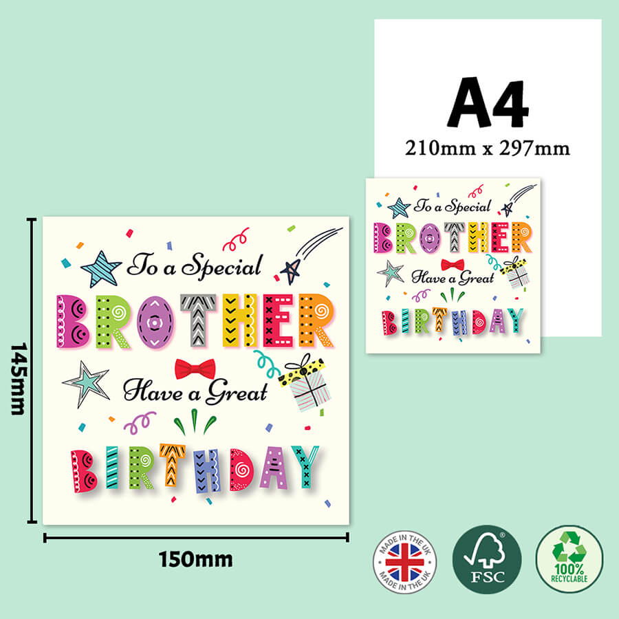 Colorful Text Birthday Greeting Card