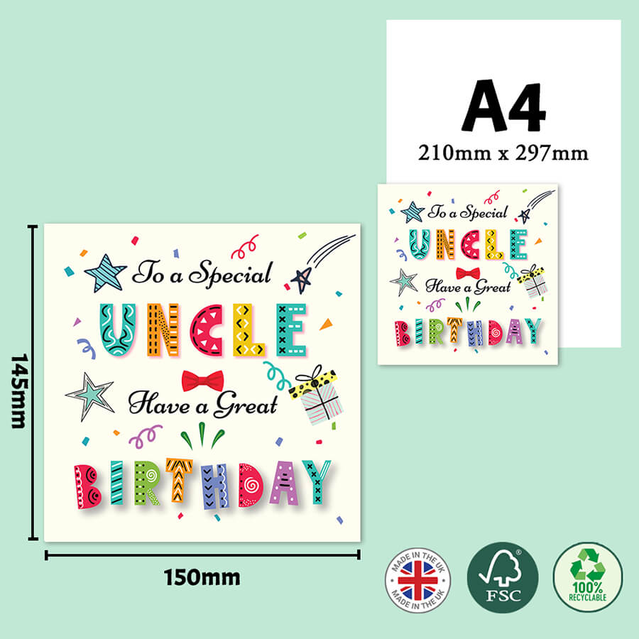 Colorful Text Birthday Greeting Card