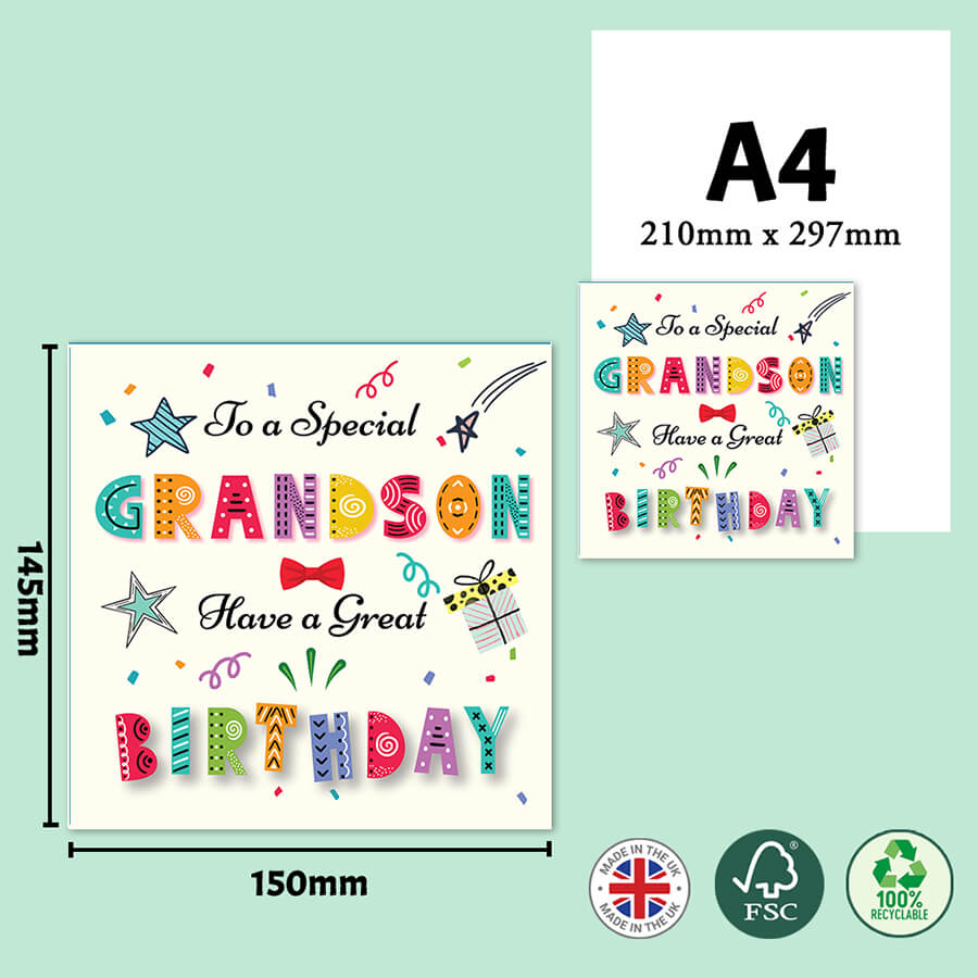 Colorful Text Birthday Greeting Card