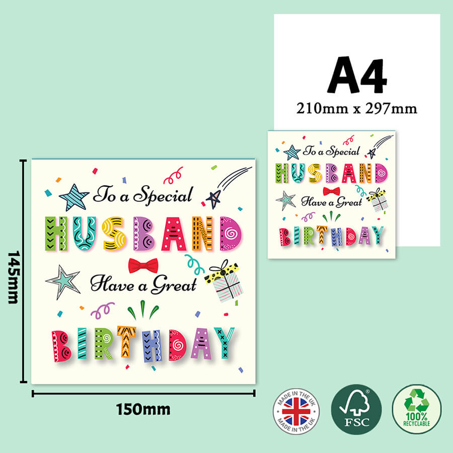 Colorful Text Birthday Greeting Card