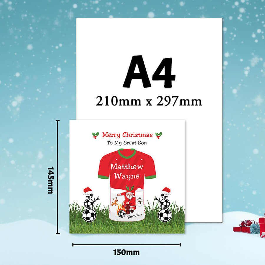 Christmas Football Cards for Family