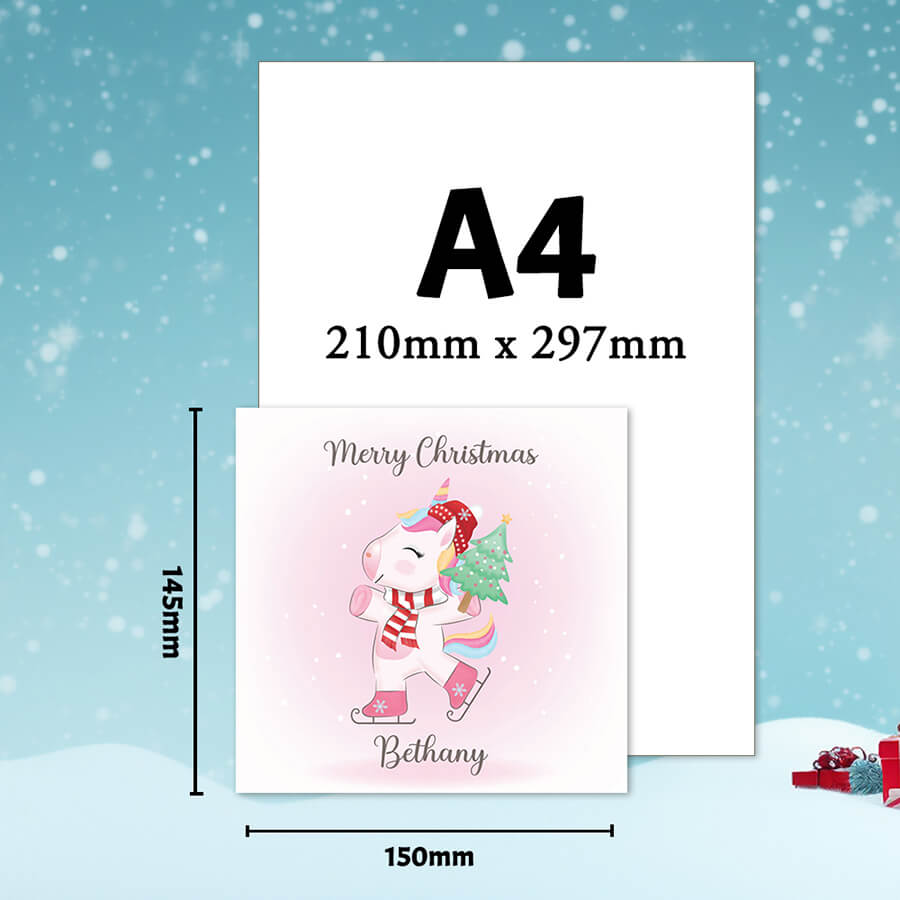 unicorn xmas card