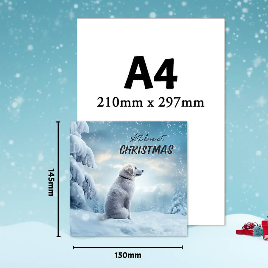 Christmas card with dog design for pet lovers