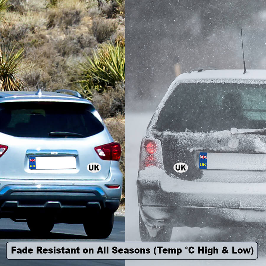 UK Number Plate Car Stickers for Europe