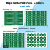 Jumbo Name Labels Pack - Plain Colours