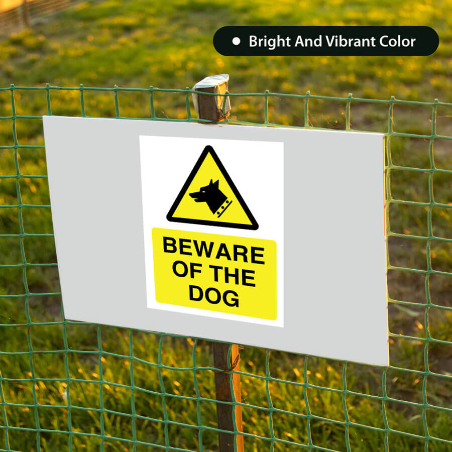 Dog Block Sign Dog warning sign sticker/Outdoor dog warning sticker/Pet safety sign ...