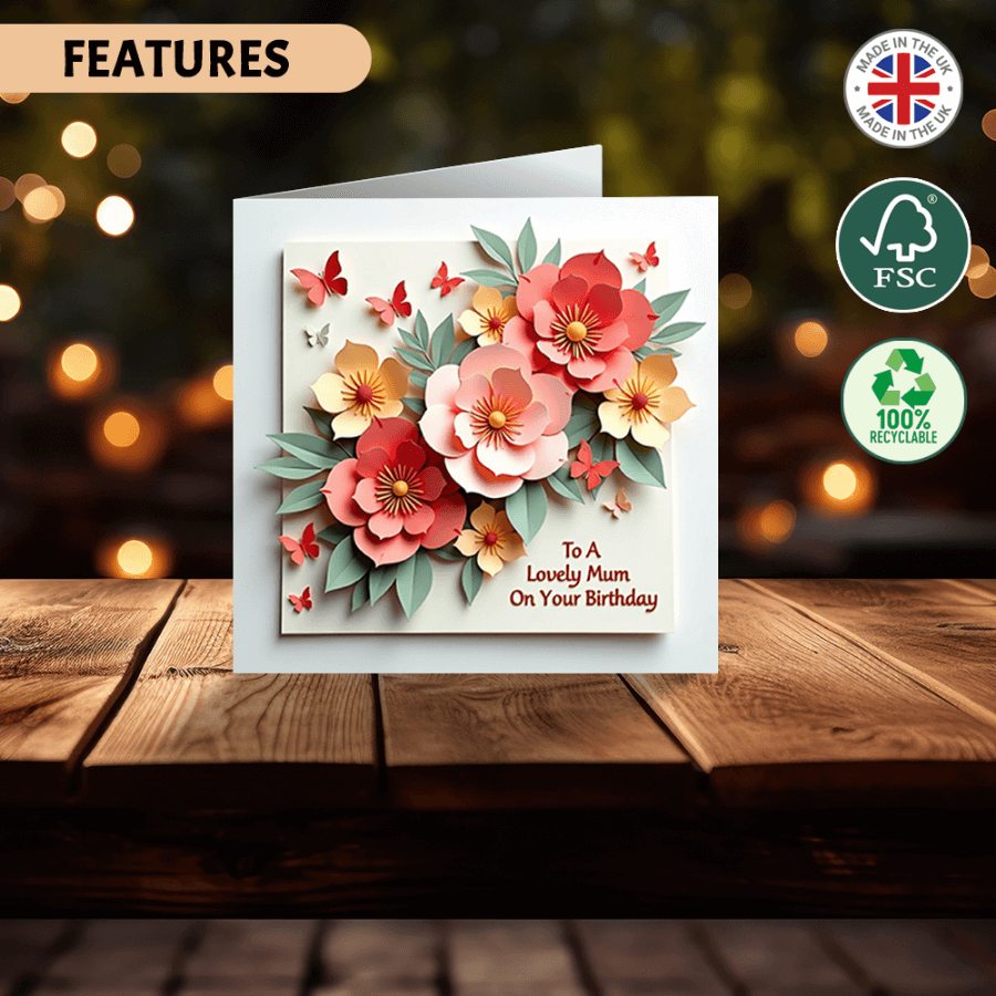 mother’s birthday greeting card pack of 1