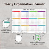A1 wall planner with 12 month calendar