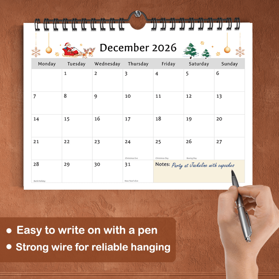 A4 Family Calendar 2026