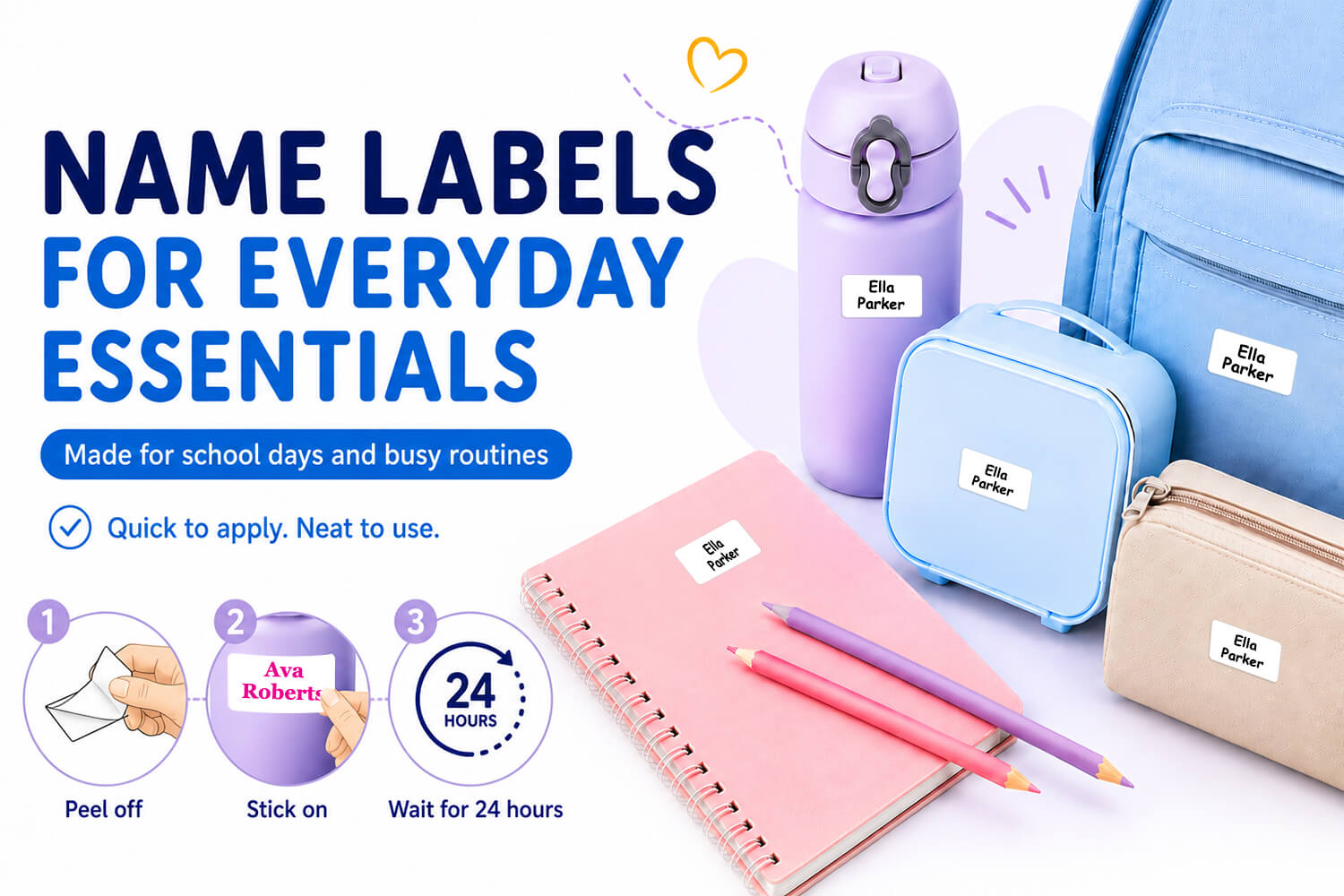 Stick On Clothing Label – Standard - Plain