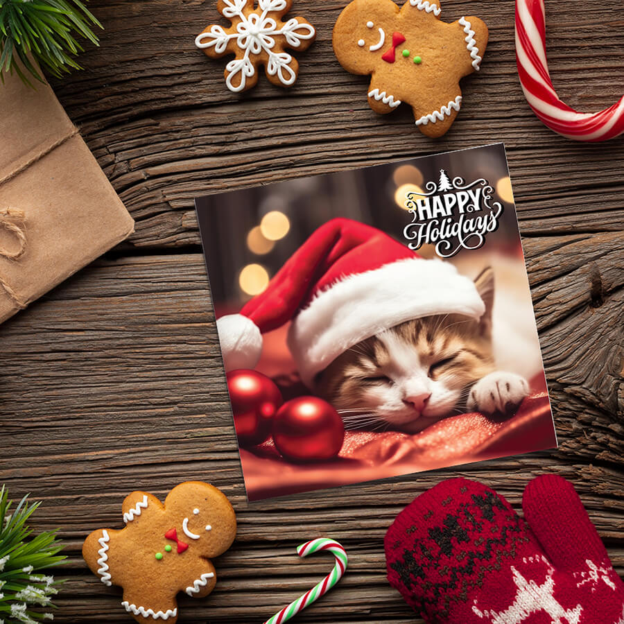 Holiday humor cat design