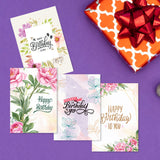 Blossoming Wishes Elegant Floral Birthday Greeting Cards Collection