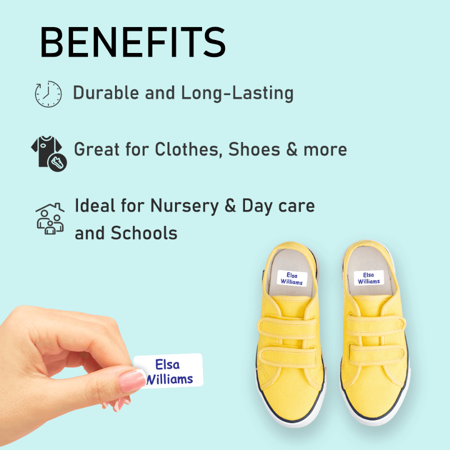 Kids stick on labels