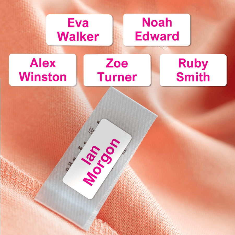 Strong adhesive name labels