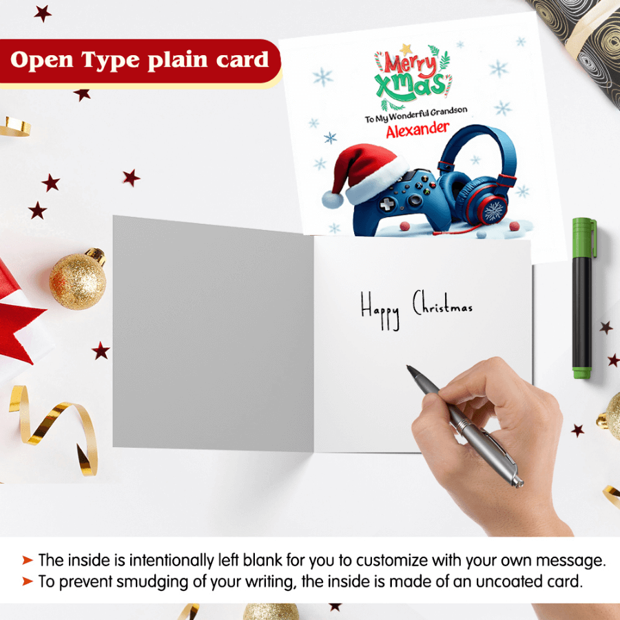 festive card for grandson