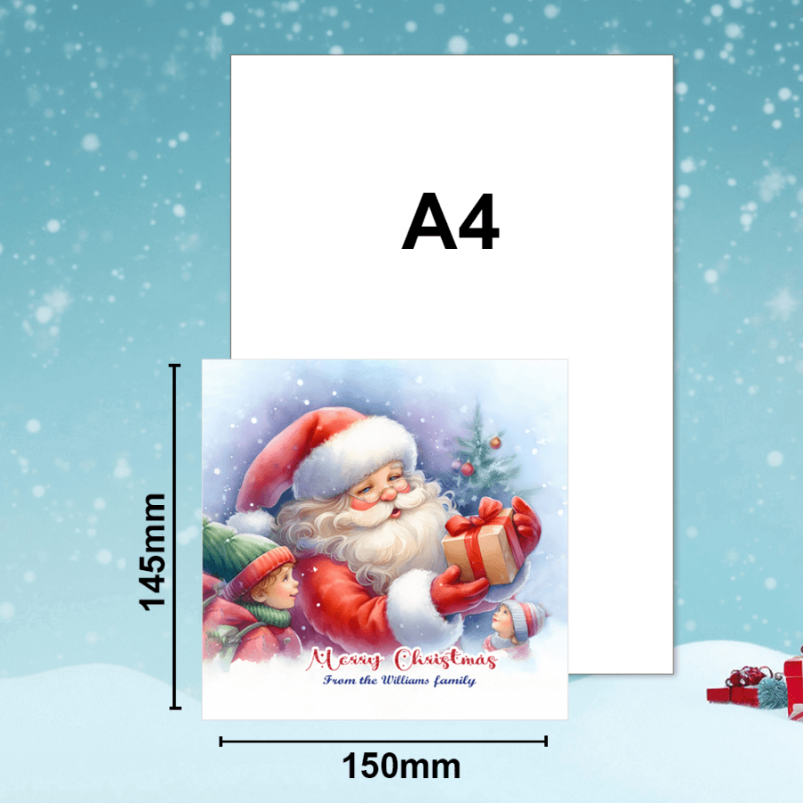Santa Family Christmas Cards – Holiday Greeting Pack