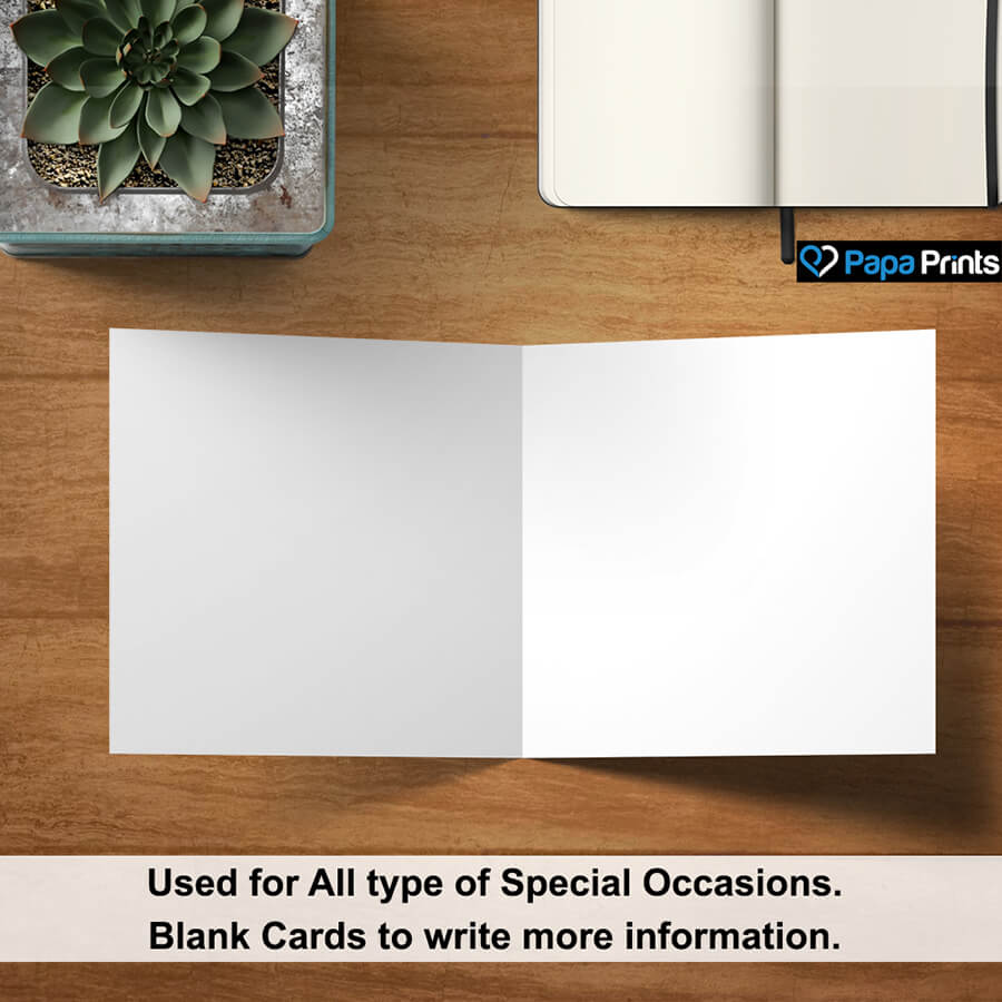 Plain White Uncoated Greeting Card with Envelopes