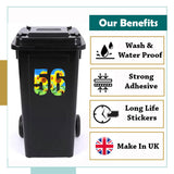 Waterproof Sunflower Stickers For Wheelie Bins