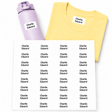 White Stick On Custom Name Labels Image