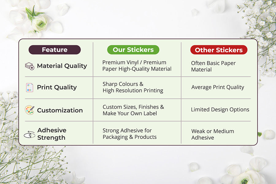 Custom business logo stickers rectangular shape