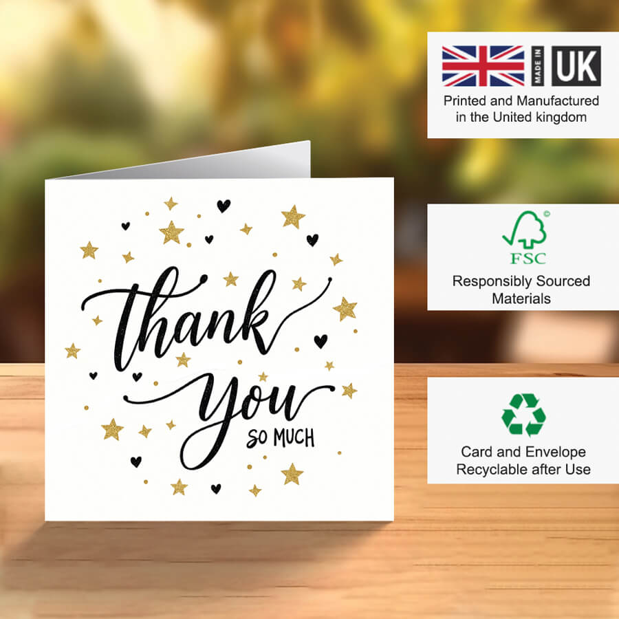 blank inside thank you card for personalised messages