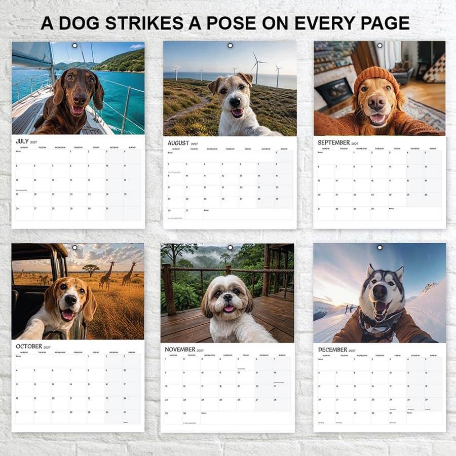 Dog Selfie calendar 2027