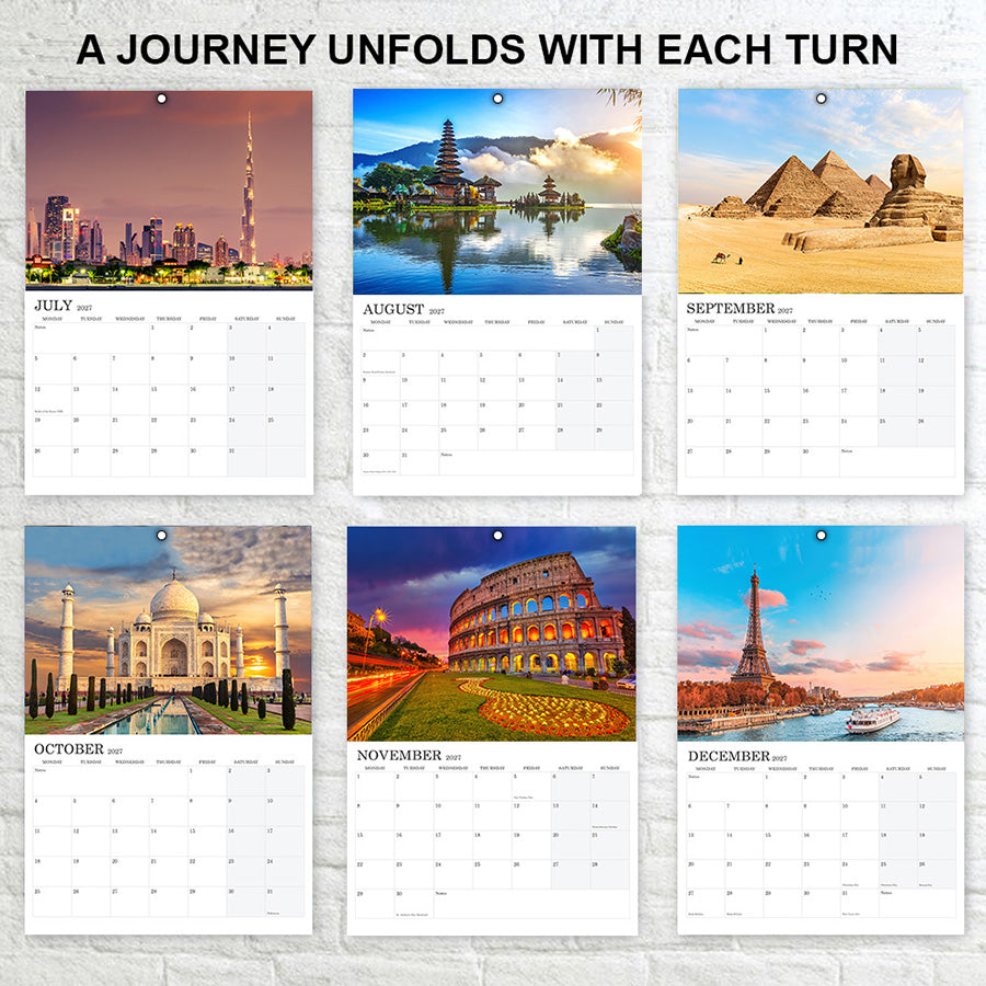 2027 travel wall calendar