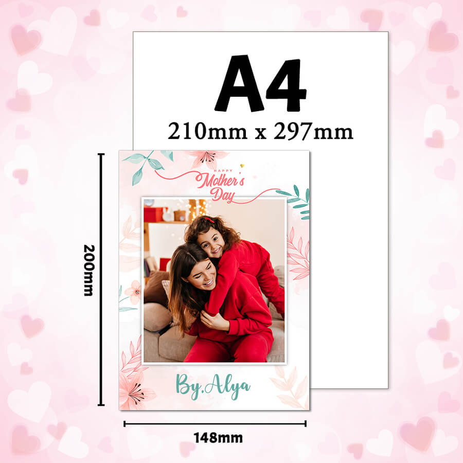 personalised mothers day greeting card 148x200 mm UK