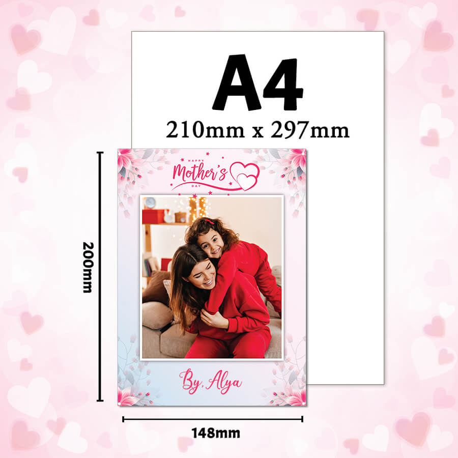 Personalised Mother’s Day card with photo 148x200 mm