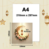 Blank greeting card for Eid