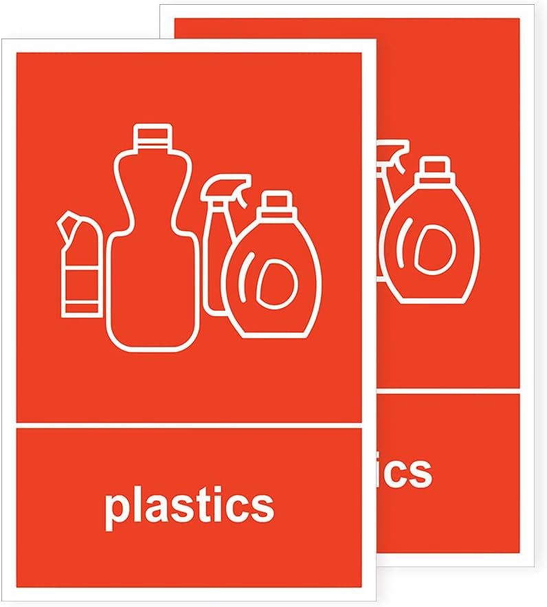 Bin Sticker - Pack Of 2 - Plastics Recycling BIN