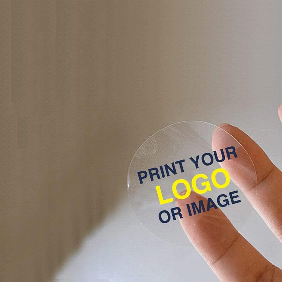 Transparent Logo Stickers UK for Packaging