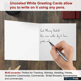 Plain White Uncoated Greeting Card with Envelopes