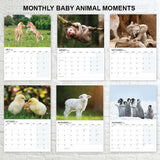 Cute baby animal calendar with UK bank holidays 2027