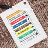 Color-Coded Chopping Board Sign Sticker