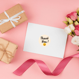 Thank You with Smiley & Heart Sticker