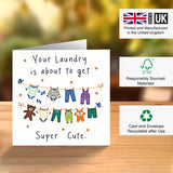 Funny new baby card for baby shower or newborn celebration