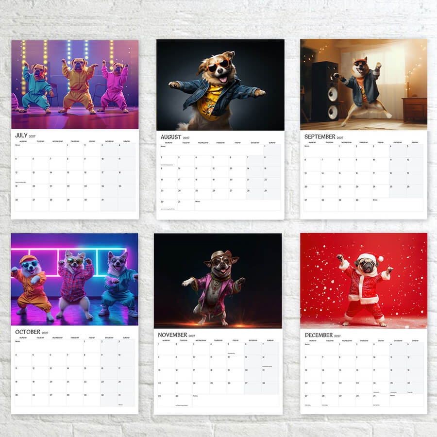 Dancing dog 2027 calendar for dog lovers UK
