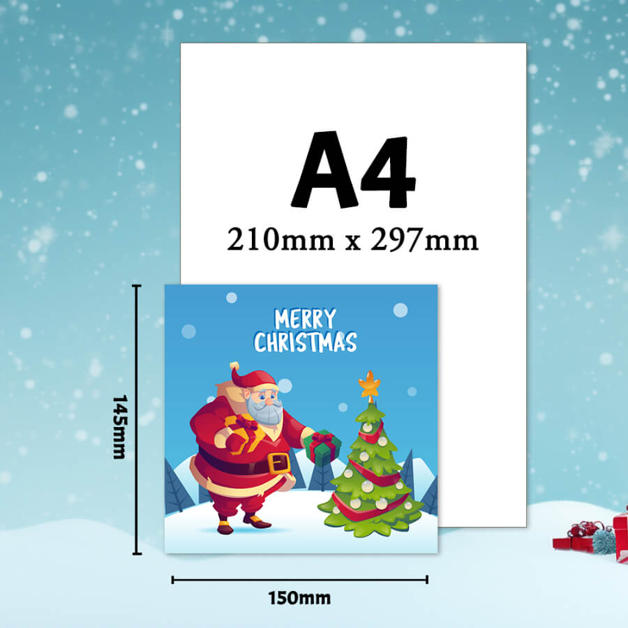 Merry Christmas card with Santa