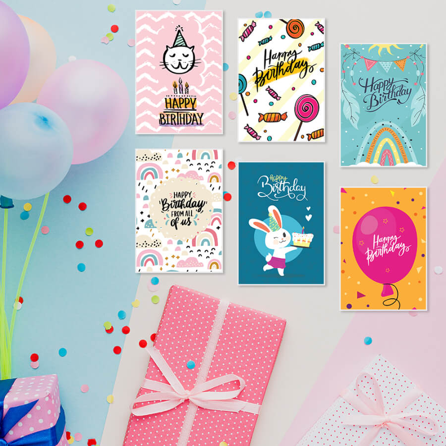 Multi-Pack Birthday Greeting Cards