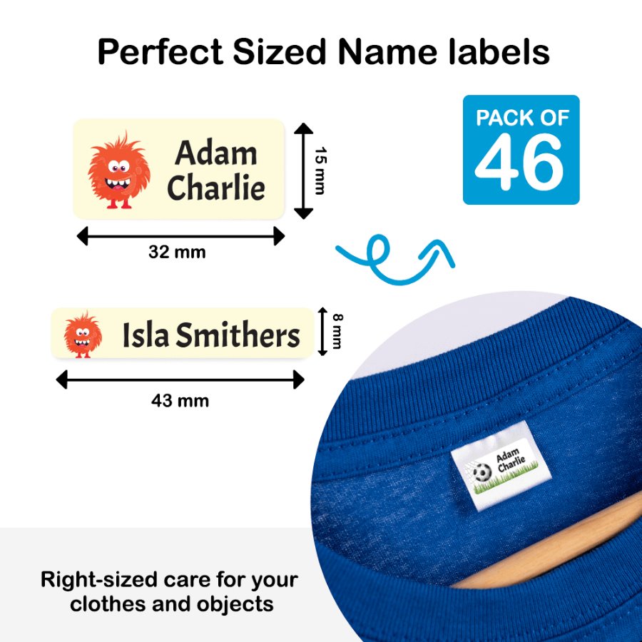 Stick On Clothing Label – Designer Standard