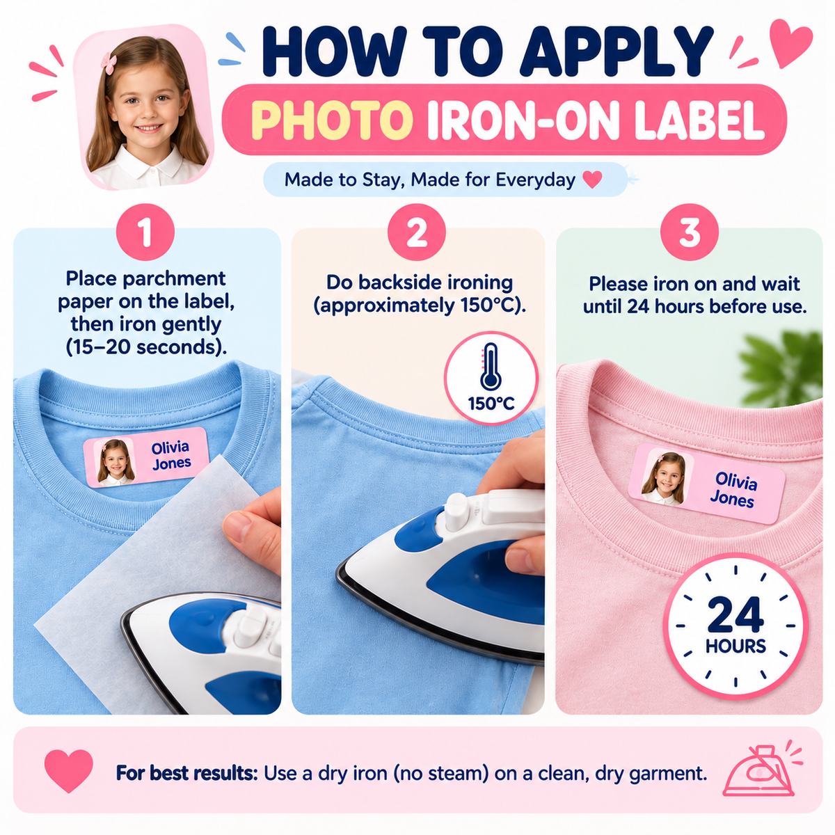 HOW TO APPLY PHOTO IRON-ON LABEL